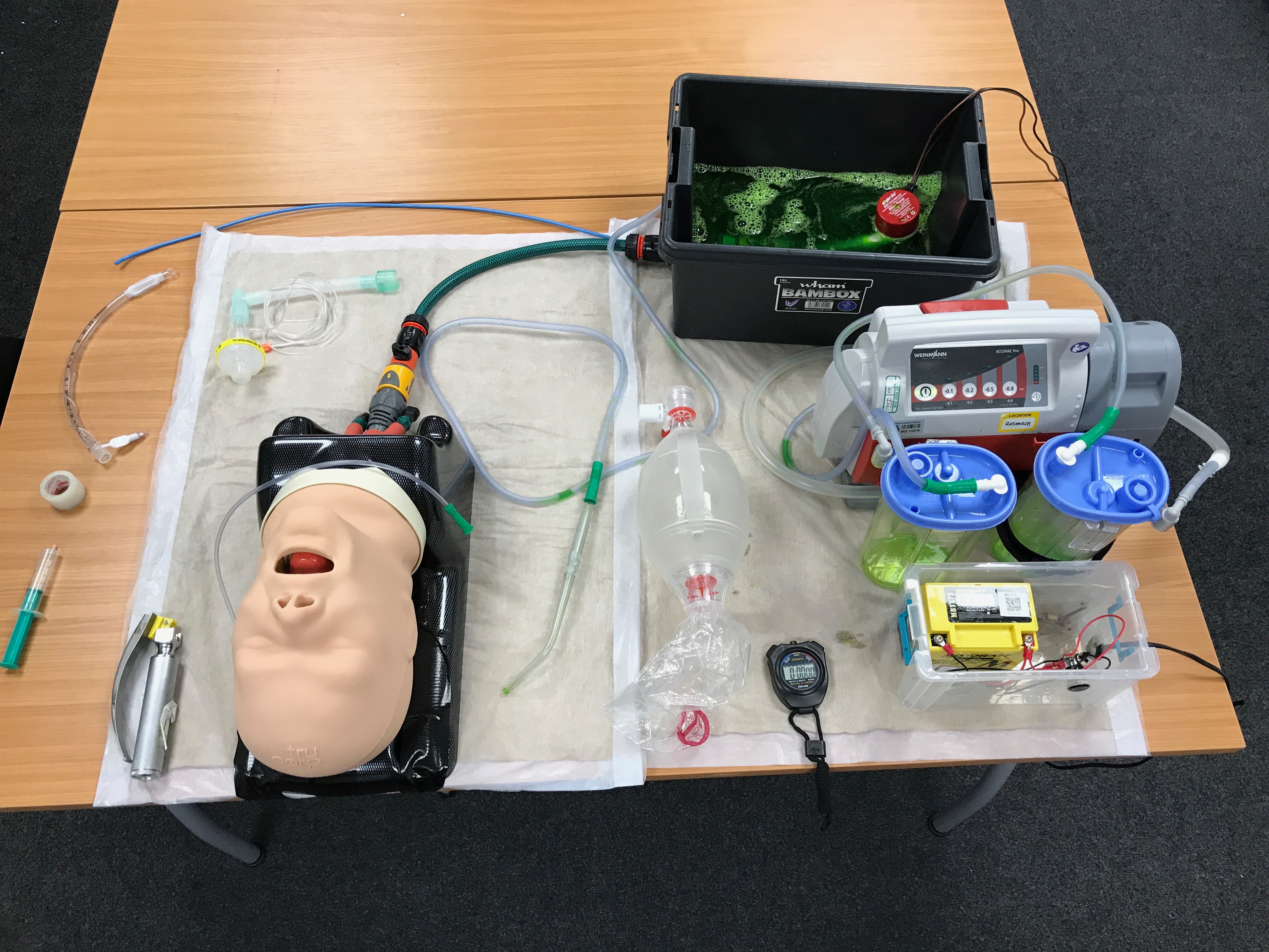 SALAD manikin setup used for the study